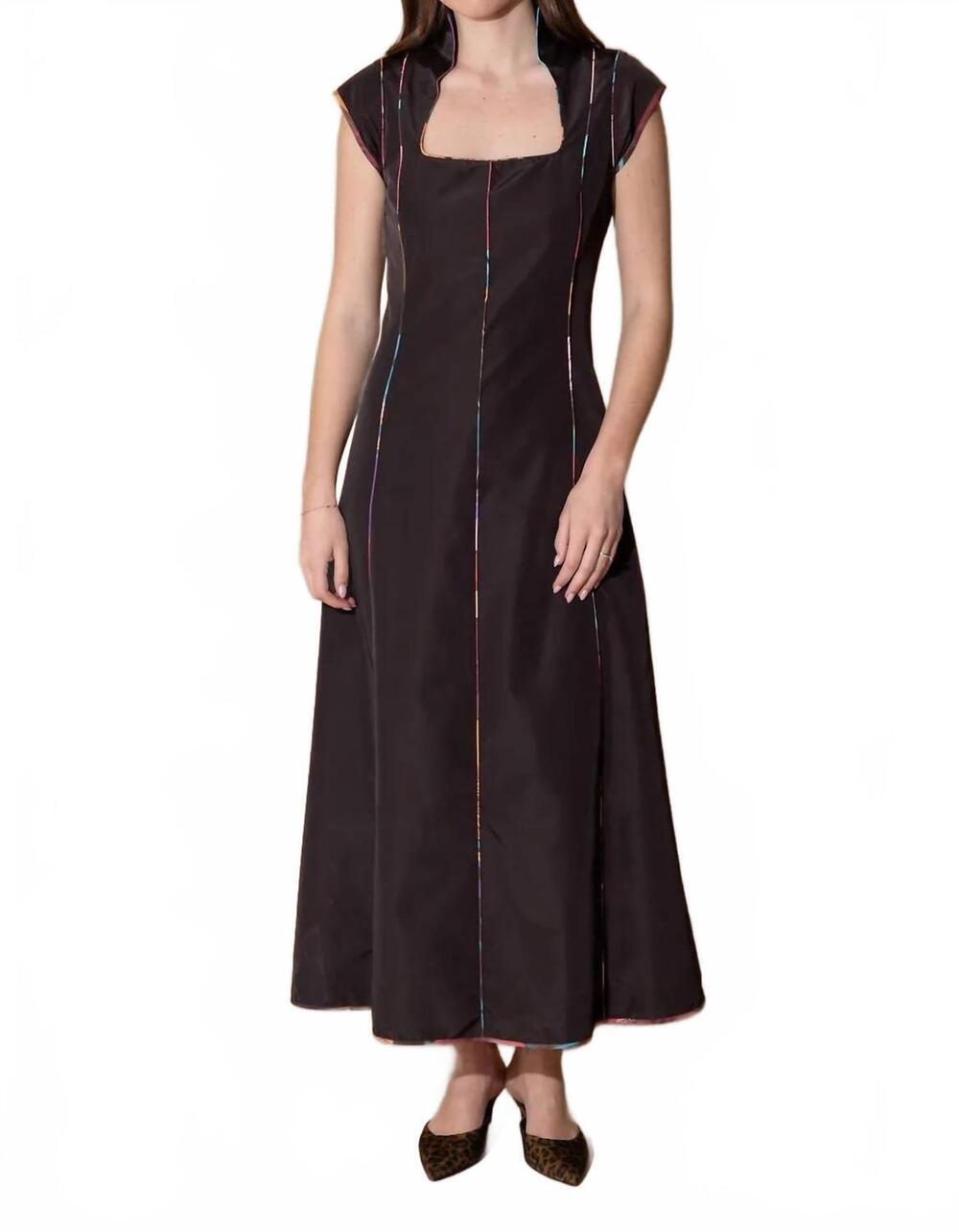 NEW ALDEN ADAIR freya midi dress in coal
